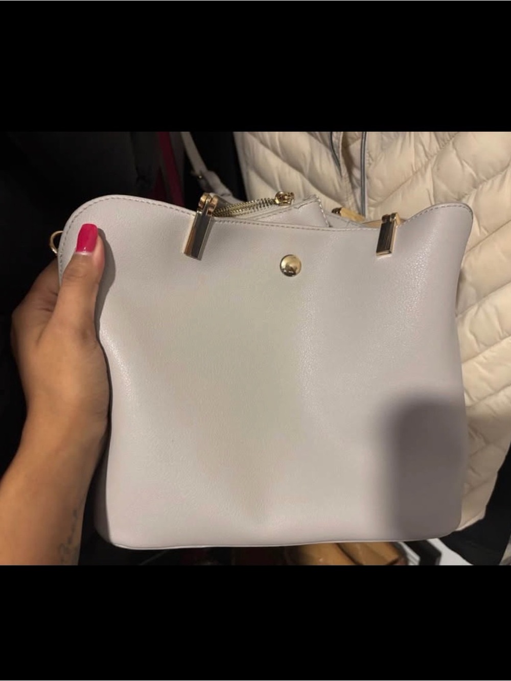 kate spade Black, Pink and White Striped Satchel - Picture 6 of 6